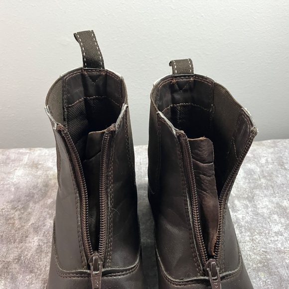 Riding Sport Dover Chocolate Brown Kids Riding Paddock Boots Size 2 - Picture 5 of 7